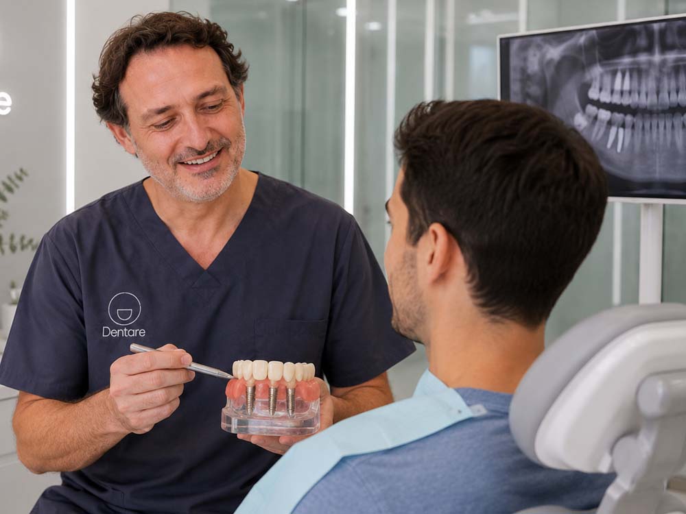 Rehabilitación completa sobre implantes. Repara implante dental en Córdoba. Arreglar Implante en córdoba.